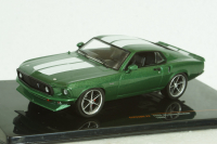 Ford Mustang Custom 1969 greenmetallic/white , CLC530N.22, IXO 1:43