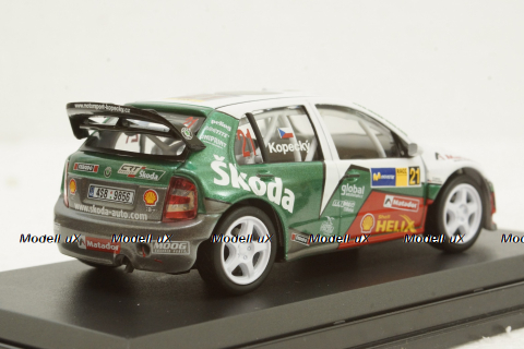 Skoda Fabia WRC EVO II, Catalunya Rallye 2006, #21 Kopecky-Schovanek, 143XAB601TD, Abrex 1:43