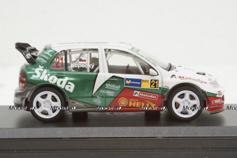 Skoda Fabia WRC EVO II, Catalunya Rallye 2006, #21 Kopecky-Schovanek, 143XAB601TD, Abrex 1:43