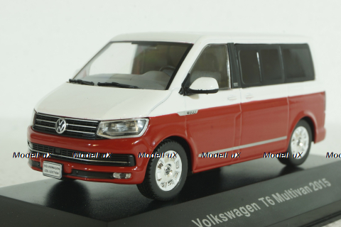 Volkswagen T6 Multivan 2015, red/white, IXO 1:43
