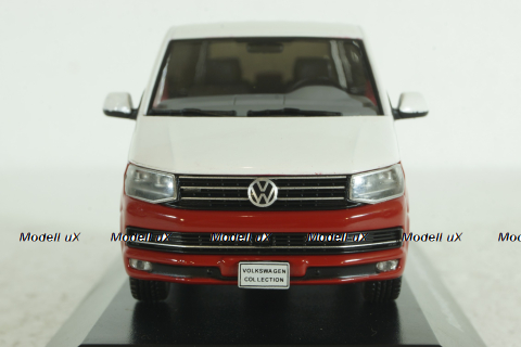 Volkswagen T6 Multivan 2015, red/white, IXO 1:43