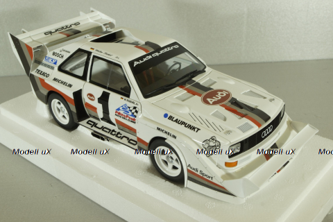 Audi Quattro S1, Pikes Peak Winner 1987 #1, W.Röhrl, white, 88700, Autoart 1:18
