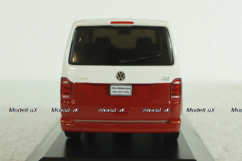 Volkswagen T6 Multivan 2015, red/white, IXO 1:43