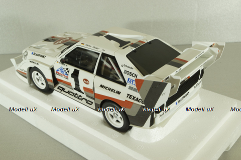 Audi Quattro S1, Pikes Peak Winner 1987 #1, W.Röhrl, white, 88700, Autoart 1:18