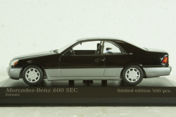 Mercedes 600 SEC C140 Coupe 1992, black, 943032603, Maxichamps 1:43