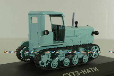 СХТЗ-НАТИ трактор 1937, голубой, ТРАКТОРЫ история,люди,машины (Hachette) №9 1:43