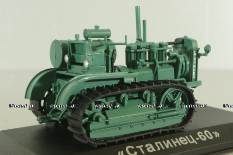 С-60 "Сталинец - 60" трактор 1933, зеленый, ТРАКТОРЫ история,люди,машины (Hachette) №76 1:43