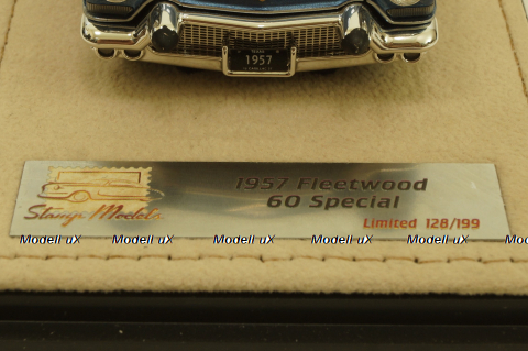 Cadillac Fleetwood Sixty Special, Bahama Blue Metallic,  1957, STM57201, Stamp Models 1:43 