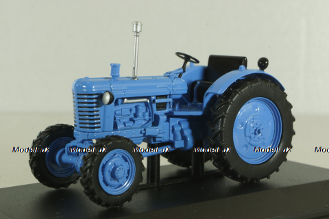 МТЗ-7 трактор 1959, синий, ТРАКТОРЫ история,люди,машины (Hachette) №74 1:43