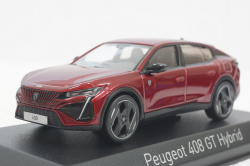 Peugeot 408 GT Hybrid 2023, red, 474811, Norev 1:43