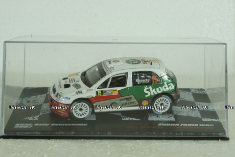 Skoda Fabia WRC #15, ADAC Rally Deutschland 2007, J.Kopecky/F.Schovanek, Vencedores de Rally , Altaya 1:43