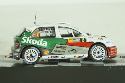 Skoda Fabia WRC #15, ADAC Rally Deutschland 2007, J.Kopecky/F.Schovanek, Vencedores de Rally , Altaya 1:43
