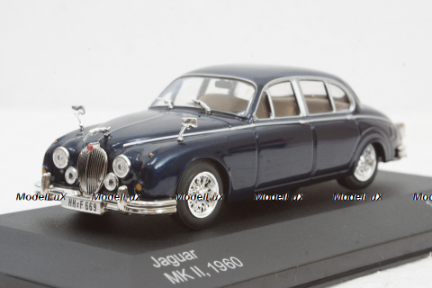 Jaguar MK II 1960 dark blue, WhiteBox 1:43