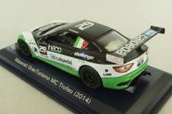 Maserati Gran Turismo MC Trofeo 2014, black/white/green, Leo Models 1:43