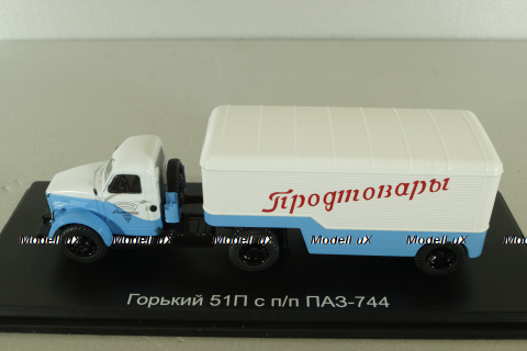 ГАЗ-51П с полуприцепом ПАЗ-744, SSM1436, SSM 1:43