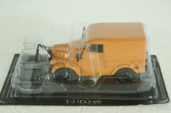 Т-3 на шасси Газ-69, снегоуборщик, оранжевый, Автомобиль на Службе №7, 1:43