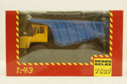Белаз-7527 карьерный самосвал, желтый/синий, Н012, Наш Автопром 1:43