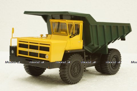 Белаз-7522 карьерный самосвал, желтый/зеленый, Н003, Наш Автопром 1:43