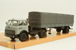 Маз-504В с п/прицепом Маз-9380(1/2) с тентом серый, Н788, Наш Автопром 1:43