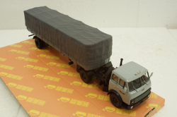 Маз-504В с п/прицепом Маз-9380(1/2) с тентом серый, Н788, Наш Автопром 1:43