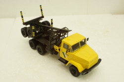 Краз-64371 лесовоз желтый/синий, Н730, Наш Автопром 1:43