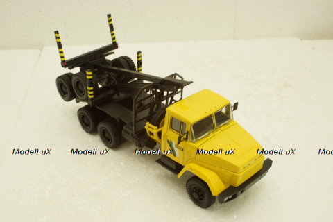 Краз-64371 лесовоз желтый/синий, Н730, Наш Автопром 1:43