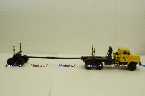 Краз-64371 лесовоз желтый/синий, Н730, Наш Автопром 1:43