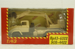 Краз-6322 ЭОВ-4422 Экскаватор, бежевый Н748, Наш Автопром 1:43