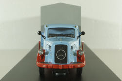 Mercedes L6600 with trailer, blue/grey, Schuco 1:43