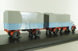 Mercedes L6600 with trailer, blue/grey, Schuco 1:43