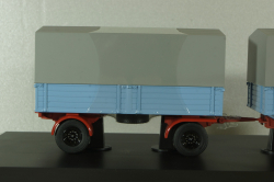 Mercedes L6600 with trailer, blue/grey, Schuco 1:43