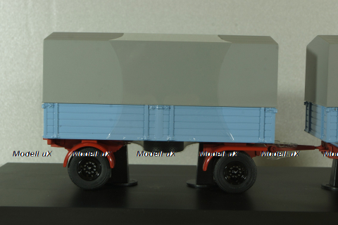 Mercedes L6600 with trailer, blue/grey, Schuco 1:43