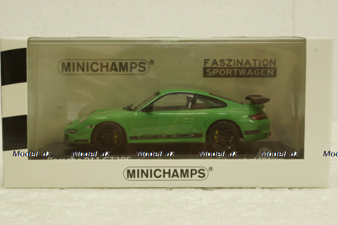 Porsche 911 (997.1) GT3 RS year 2006 green, 403066011, Minichamps 1:43