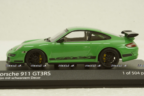 Porsche 911 (997.1) GT3 RS year 2006 green, 403066011, Minichamps 1:43