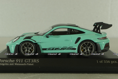 Porsche 911 (992) GT3 RS 2023 Weissach Package, Mint Green, 410062109, Minichamps 1:43