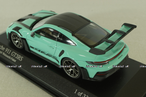 Porsche 911 (992) GT3 RS 2023 Weissach Package, Mint Green, 410062109, Minichamps 1:43