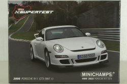 Porsche 911 GT3 (997.1) 2006, white, 25th Anniversary, 400065402, Minichamps 1:43