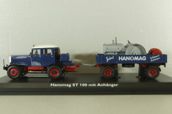 Hanomag ST 100 with trailer, blue, 02894, Schuco 1:43