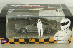 Mercedes SL65 AMG (R230) Black Series 2010 TopGear with figure of Stig, silver matt, 519433830, Minichamps 1:43