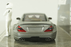 Mercedes SL65 AMG (R230) Black Series 2010 TopGear with figure of Stig, silver matt, 519433830, Minichamps 1:43