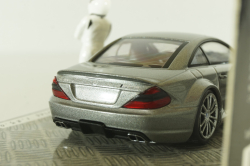 Mercedes SL65 AMG (R230) Black Series 2010 TopGear with figure of Stig, silver matt, 519433830, Minichamps 1:43