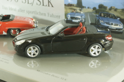 Mercedes 190 SL (W 121) 1955 red and Mercedes SLK 350 (R171) 2004 black, Set, B66045920,  Minichamps 1:43 