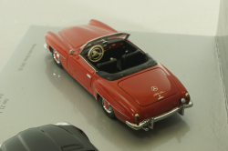 Mercedes 190 SL (W 121) 1955 red and Mercedes SLK 350 (R171) 2004 black, Set, B66045920,  Minichamps 1:43 