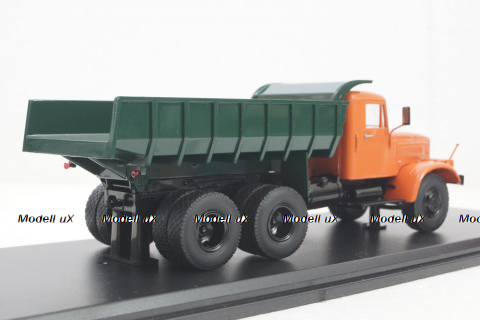Краз-256Б1, самосвал, оранжевый/зеленый, SSM1086, SSM 1:43
