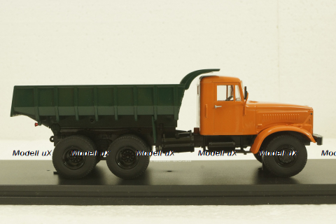 Краз-256Б1, самосвал, оранжевый/зеленый, SSM1086, SSM 1:43