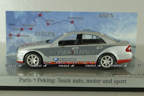 Mercedes E 320 CDI (W211) Rallye Paris-Peking Nr.05 2006, silver/grey, B66962261, Minichamps 1:43