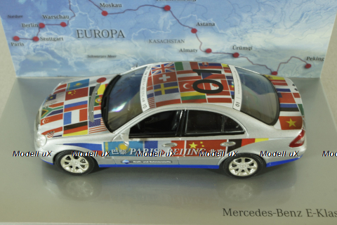 Mercedes E 320 CDI (W211) Rallye Paris-Peking Nr.01 2006, silver, B66962258, Minichamps 1:43