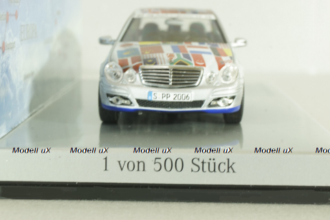Mercedes E 320 CDI (W211) Rallye Paris-Peking Nr.01 2006, silver, B66962258, Minichamps 1:43