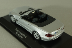 Mercedes SL 500 cabriolet (R230) 2001, silver, B66961924, Minichamps 1:43