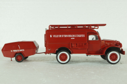 Dodge WC54 Truck Scala With Trailer 1949, Camions de Pompiers, Hachette 1:43